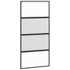 vidaXL Posuvn&eacute; dvere s kovan&iacute;m čierne 102,5x205 cm tvrden&eacute; sklo