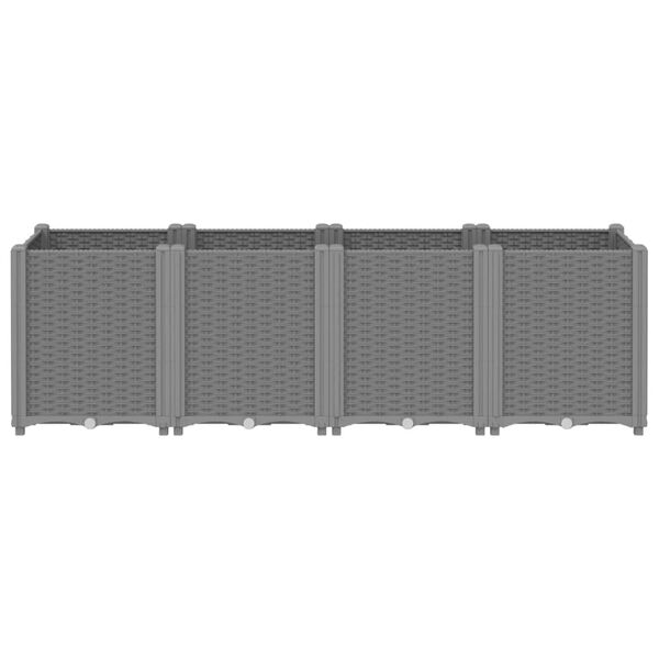 vidaXL Z&aacute;hradn&yacute; kvetin&aacute;č, svetlosiv&yacute; 160x40x53 cm, PP