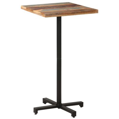 vidaXL Bistro stôl štvorcový 60x60x110 cm masívne recyklované drevo