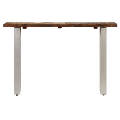 vidaXL Konzolový stolík, recyklované drevo a oceľ 120x35x76 cm