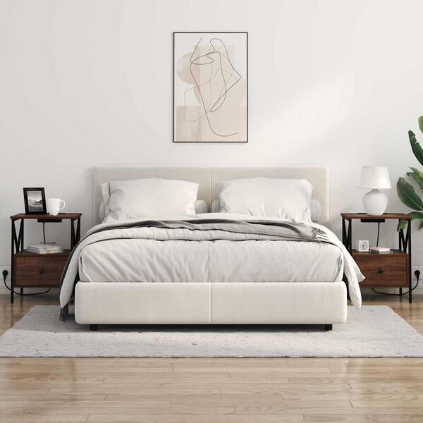 vidaXL Nočn&yacute; stol&iacute;k Hned&yacute; dub 41,5 x 40,5 x 55 cm Kompozitn&eacute; drevo