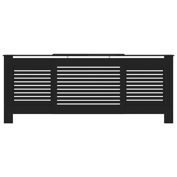 vidaXL Kryt na radiátor čierny 205 cm MDF