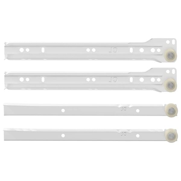 vidaXL Posuv z&aacute;suvky 12 pcs Biela 250 mm Oceľ