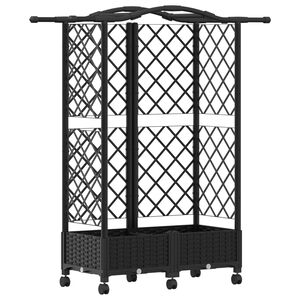 vidaXL Vyv&yacute;&scaron;en&yacute; z&aacute;hon s mriežkou a strechou Čierna 124 x 40 x 129 cm