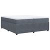 vidaXL Posteľný rám boxspring s matracom tmavosivý 200x200 cm zamat
