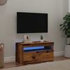vidaXL TV skrinka s LED star&eacute; drevo 75x35x40 cm kompozitn&eacute; drevo