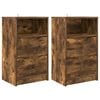 vidaXL Nočn&eacute; stol&iacute;ky so z&aacute;suvkou 2 pcs Dymov&aacute; dub 40 x 30 x 467 cm
