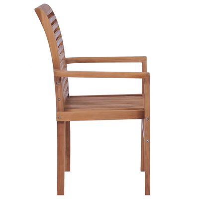 vidaXL Stohovateľné jedálenské stoličky 2 ks, tíkový masív