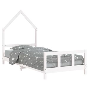 vidaXL R&aacute;m detskej postele biely 90x190 cm mas&iacute;vna borovica