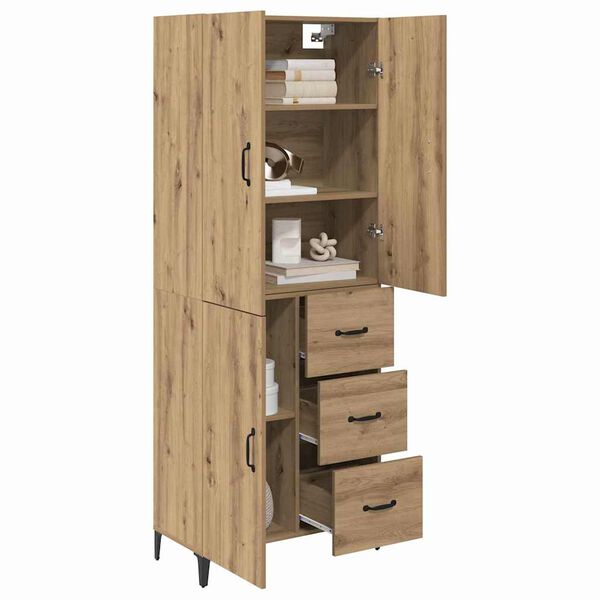 vidaXL Highboard Remeseln&yacute; dub 69,5 x 34 x 180 cm Kompozitn&eacute; drevo