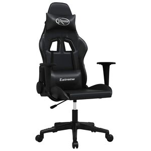 vidaXL Hern&aacute; stolička čierna umel&aacute; koža
