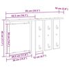 vidaXL Vešiak na stenu Tmavý dub 85 x 10 x 45 cm Kompozitné drevo