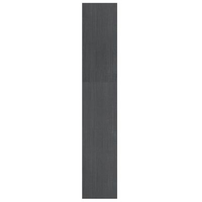 vidaXL Knižnica/deliaca stena sivá 100x30x167,5 cm masívna borovica