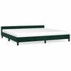 vidaXL Posteľ bez matraca tmavozelen&yacute; 200x200 cm zamat