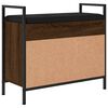 vidaXL Lavička na topánky hnedý dub 65,5x32x57,5 cm kompozitné drevo
