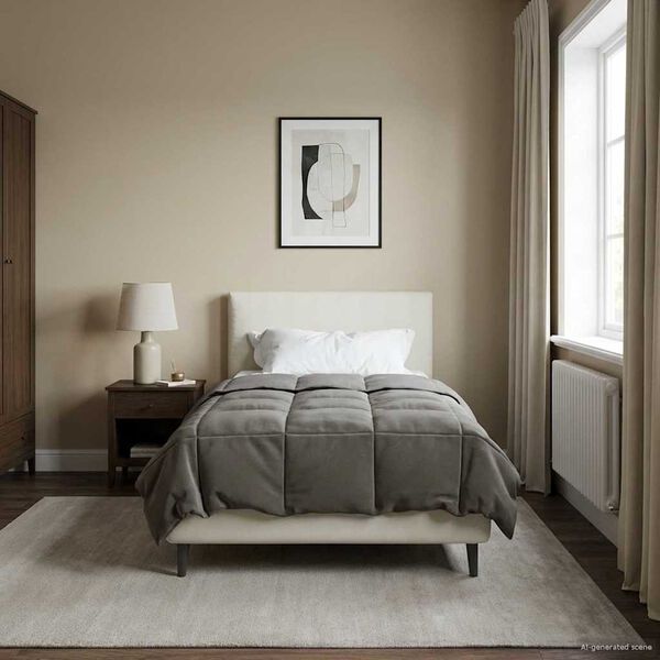 vidaXL Letn&aacute; prikr&yacute;vka &Scaron;nurovan&yacute; Svetlosiv&aacute; 140 x 220 cm Mikrovl&aacute;kno