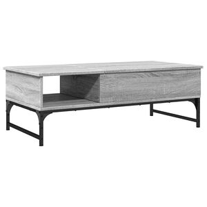 vidaXL Konferenčn&yacute; stol&iacute;k siv&aacute; sonoma 100x50x35cm kompozitn&eacute; drevo+kov