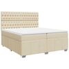 vidaXL Boxspring posteľ s matracom kr&eacute;mov&aacute; 200x200 cm l&aacute;tka