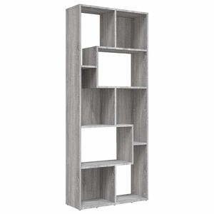 vidaXL Knižnica siv&yacute; dub sonoma 67x24x161 cm spracovan&eacute; drevo