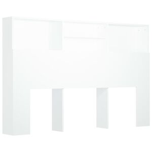 vidaXL Čelo postele so skrinkou biele 160x19x103,5 cm