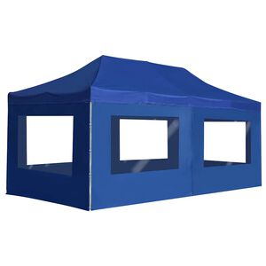 vidaXL Profesion&aacute;lny skladac&iacute; stan+steny, hlin&iacute;k 6x3 m, modr&yacute;