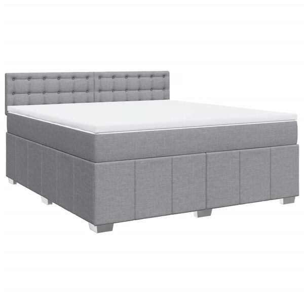 vidaXL Boxspring posteľ s matracom bledosiv&aacute; 180x200 cm l&aacute;tka