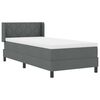 vidaXL Posteľ boxspring s matracom s matracmi Tmavo &scaron;ed&aacute; 90 x 200 cm