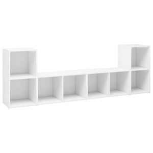 vidaXL TV skrinky 4 ks, biele 72x35x36,5 cm, kompozitn&eacute; drevo