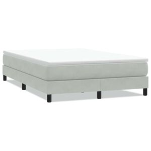 vidaXL Posteľn&yacute; r&aacute;m boxsping bez matracom bledosiv&yacute; 140x210 cm zamat