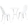 vidaXL Z&aacute;hradn&yacute; bistro set 3 ks Biela Hlin&iacute;k