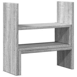 vidaXL Stolov&yacute; organiz&eacute;r nastav. siv&yacute; sonoma 40x17x41cm kompozit.drevo