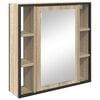 vidaXL Zrkadlov&aacute; skrinka Sonoma dub 60 x 16 x 60 cm Kompozitn&eacute; drevo