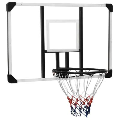 vidaXL Basketbalová doska priehľadná 106x69x3 cm polykarbonát