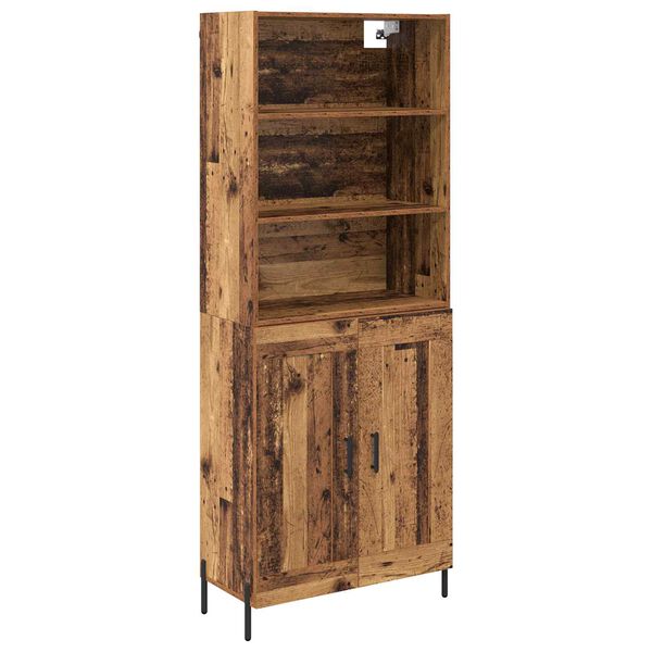 vidaXL Highboard Star&eacute; drevo 69,5 x 32,5 x 180 cm Kompozitn&eacute; drevo