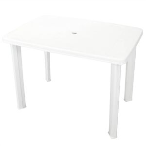 vidaXL Z&aacute;hradn&yacute; st&ocirc;l, biely 101x68x72 cm, plast
