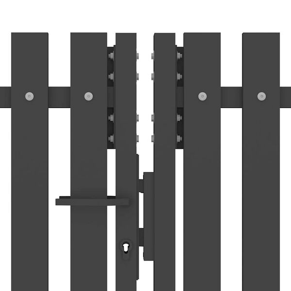 vidaXL Z&aacute;hradn&aacute; br&aacute;na z ocele 400x75 cm antracitov&aacute;