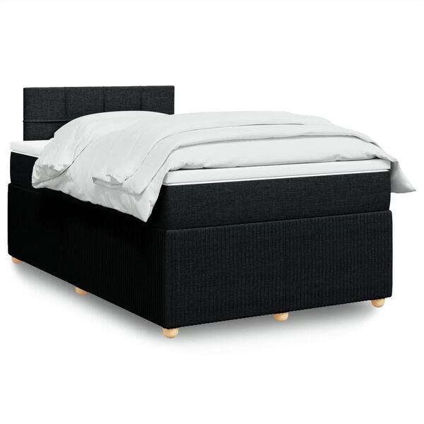 vidaXL Boxspring posteľ s matracom čierna 120x190 cm l&aacute;tka