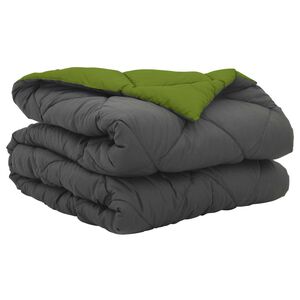 vidaXL Letn&aacute; prikr&yacute;vka Zelen&aacute; a antracitov&aacute; 200 x 155 cm Mikrovl&aacute;kno