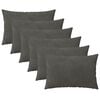 vidaXL Poťah na podložku 6 pcs HEERLEN Tmavosiv&aacute; 30 x 50 cm Zamat
