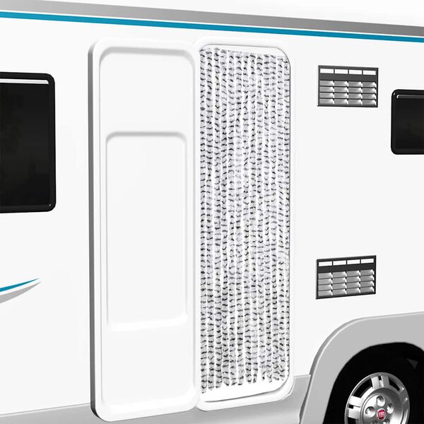 vidaXL Záves proti hmyzu bledosivý a tmavosivý 56x200 cm ženilka