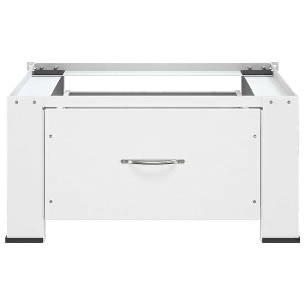 vidaXL Podstavec pod pr&aacute;čku so z&aacute;suvkou, biely