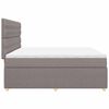 vidaXL Boxspring posteľ s matracom sivohnedý 200x200 cm látka