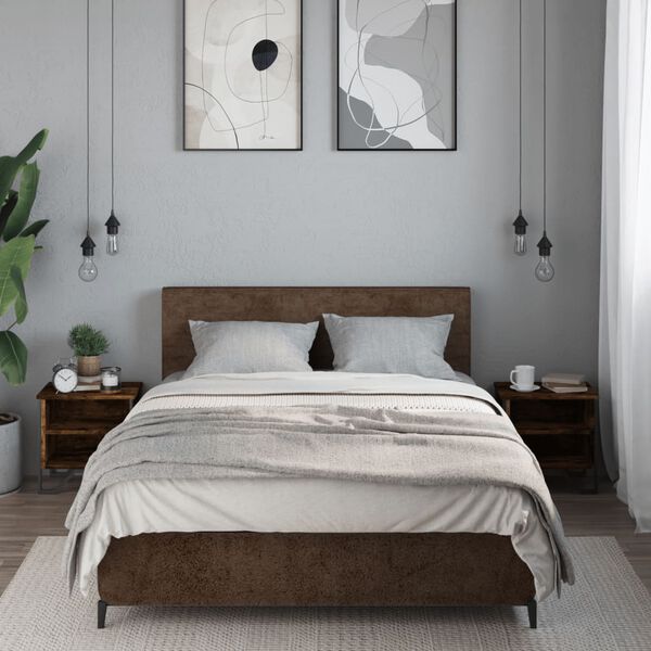 vidaXL Nočn&yacute; stol&iacute;k dymov&yacute; dub 2 ks 40x30x40 cm kompozitn&eacute; drevo