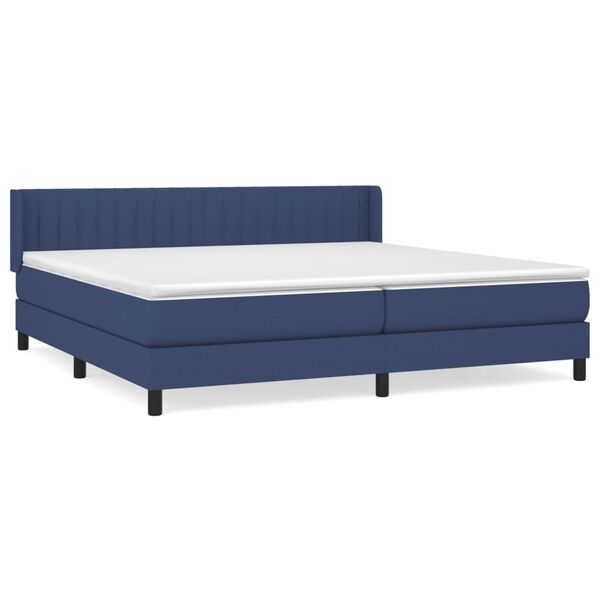 vidaXL Boxspring posteľ s matracom modr&aacute; 200x200 cm l&aacute;tka