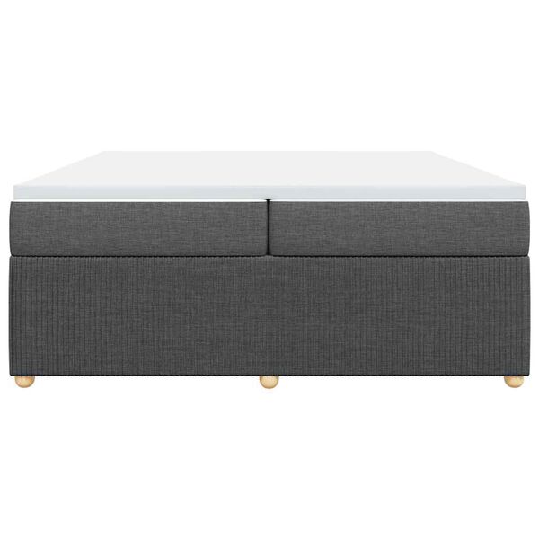 vidaXL Boxspring posteľ s matracom tmavosiv&aacute; 200x200 cm l&aacute;tka