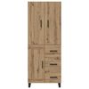 vidaXL Highboard so z&aacute;suvkou 2 pcs Remeseln&yacute; dub 69,5 x 34 x 180 cm