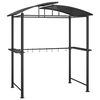 vidaXL Grilovac&iacute; alt&aacute;nok s policami antracitov&yacute; 210x114x230 cm oceľ