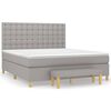 vidaXL Boxspring posteľ s matracom svetlosiv&aacute; 100x200 cm l&aacute;tka