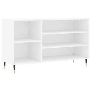 vidaXL Botn&iacute;k leskl&yacute; biely 102x36x60 cm spracovan&eacute; drevo