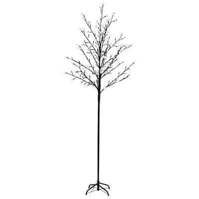 vidaXL Vianočný stromček, biele LED svetlo, kvety čerešne 180 cm